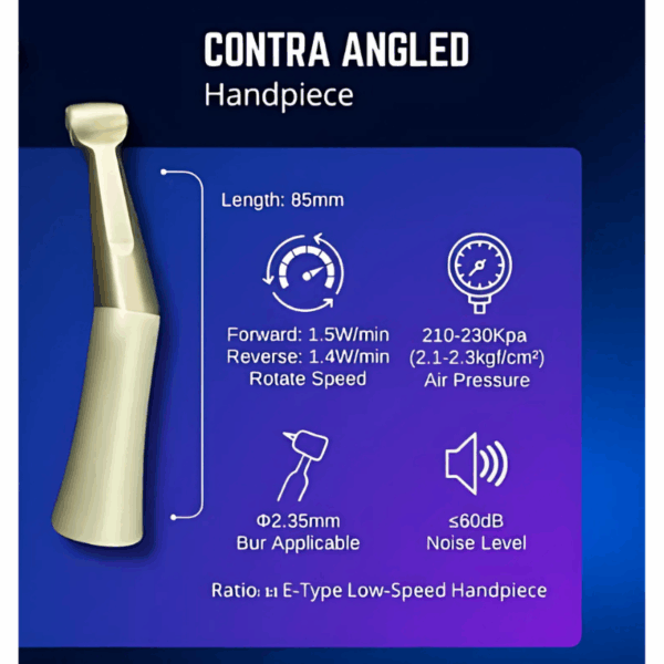 kovident contra angled handpiece features